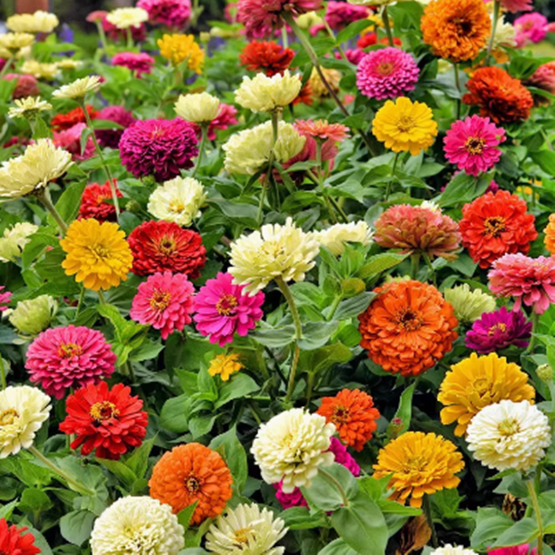 百日草四季开花混色花籽菊花重瓣花种子庭院公园农家乐供应花种子 - 实物图
