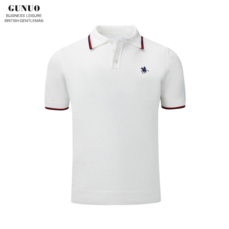 夏季短袖商务通勤刺绣polo衫轻奢