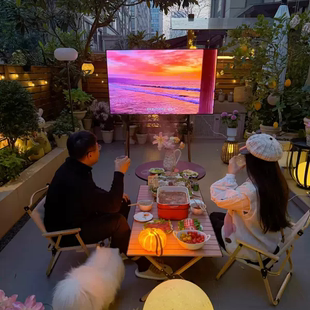 户外庭院桌椅折叠桌便携防水防晒室外露营庭院茶桌子铝合金蛋卷桌