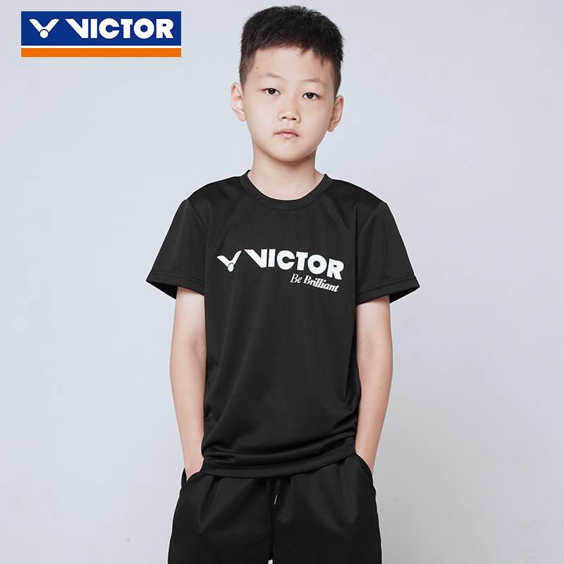 victor针织女童运动短袖羽毛球