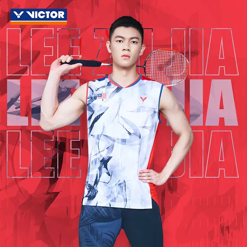 李梓嘉大赛服VICTOR羽毛球服