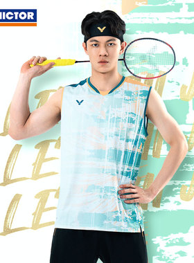 威克多VICTOR胜利45002羽毛球服男短袖T恤45003无袖李梓嘉大赛服