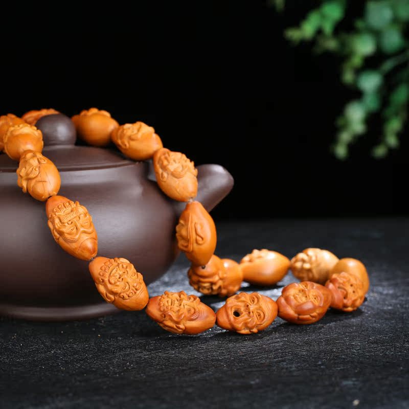 Daifuku newspaper Boutique manual Wenwan Olivary nucleus carving Eighteen Arhat Olivary nucleus Hand stringin the Accessories/Fashion Jewelry, Beads/Wooden bracelets , Bracelets/Orb  category - from Buy2taobao.com to provide professional Taobao agent buy service