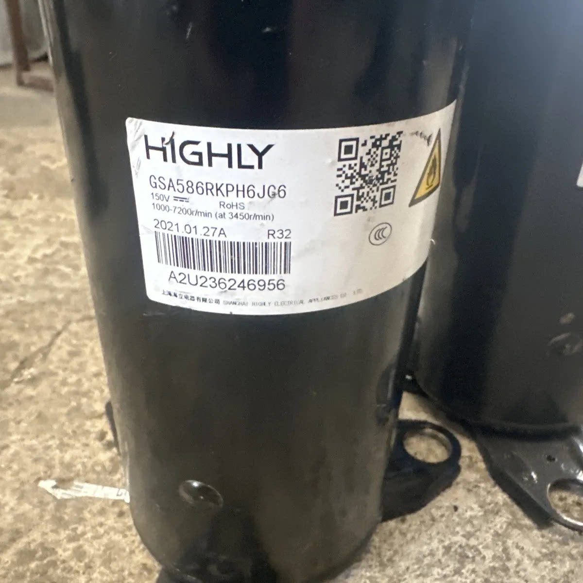 GSA586RKPH6JG6日立压缩机变频海立原装变频空调直流剪管150VR32