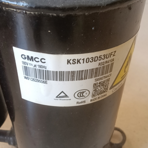 美的原装下线机直流变频空调通用压缩机KSK103D53UFZ冷媒R32R410