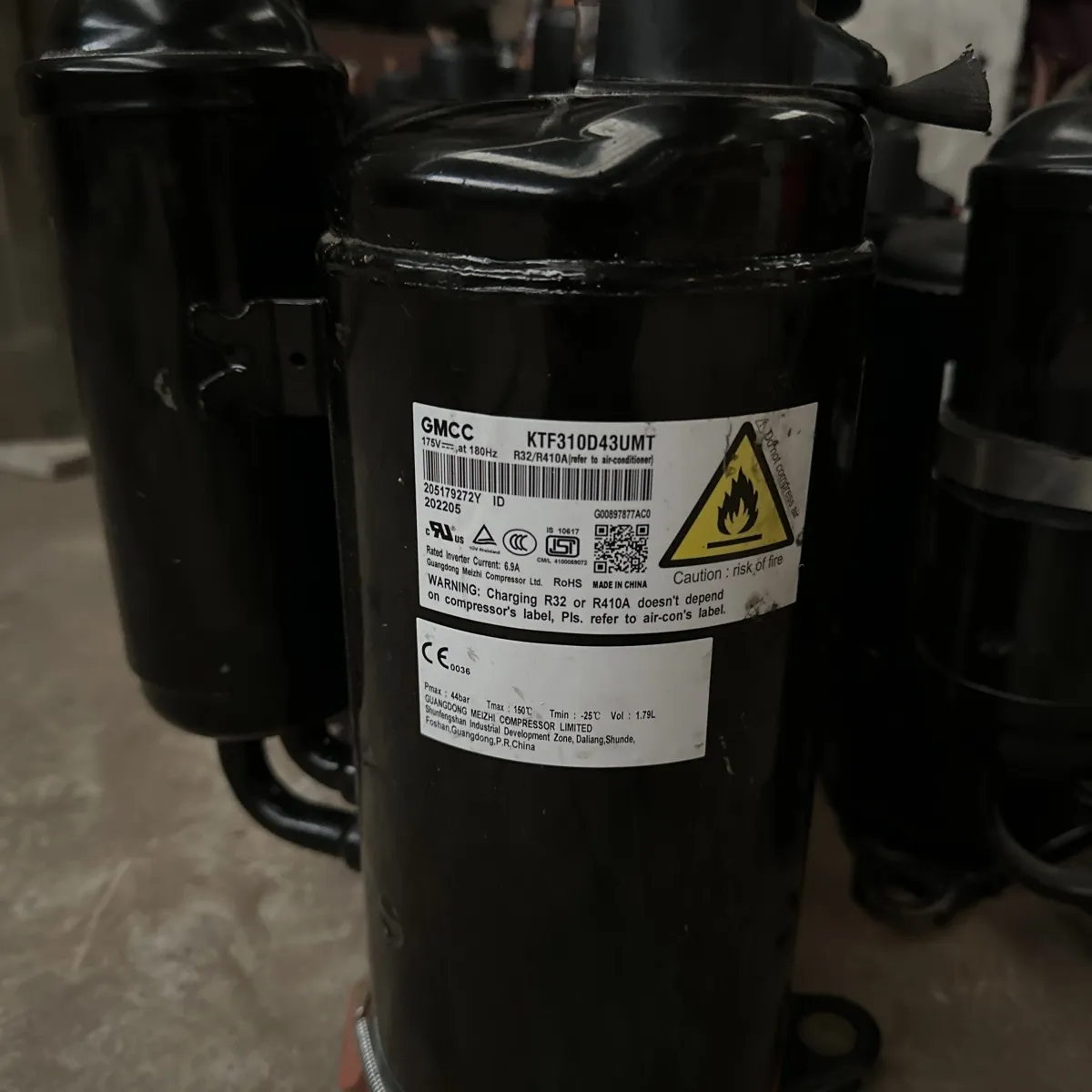 KTF310D43UMT美的变频空调通用压缩机R32R410冷媒原装下线机直流