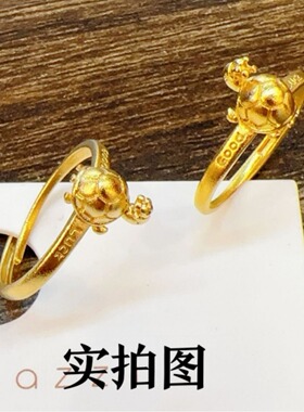 皇冠小灵龟戒指女款时尚轻奢百搭
