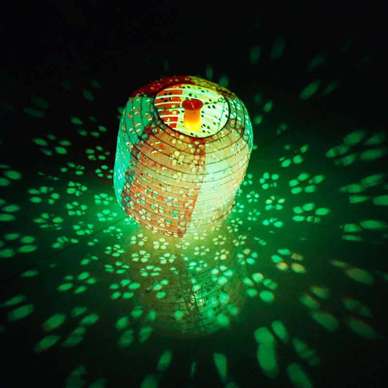 龙年元宵节灯笼儿童手提LED发光冬瓜镂空纸花灯春节婚庆挂饰包邮