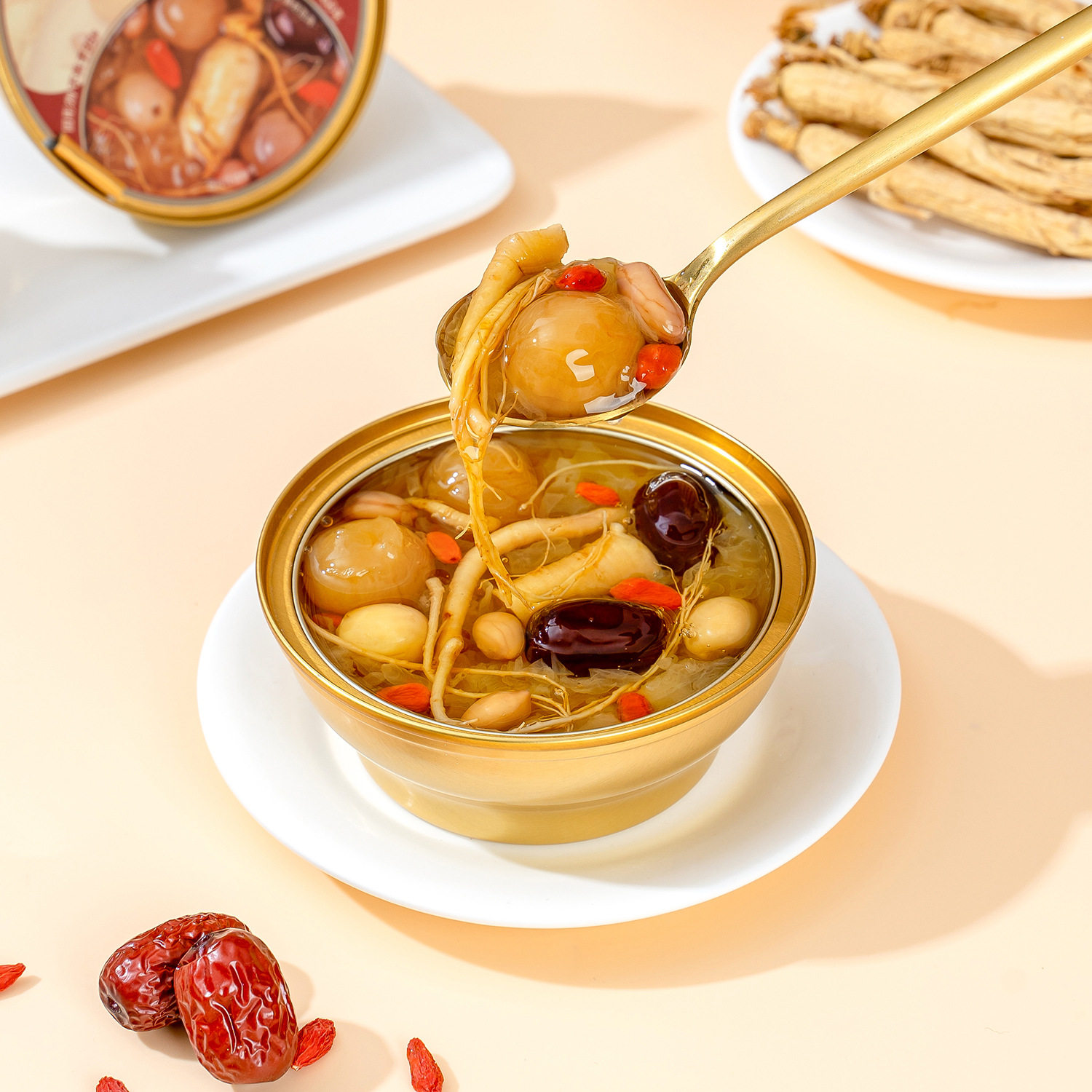 人参桂圆羹港式糖水广式滋补甜品168g*6礼盒港澳广东特产美食送礼