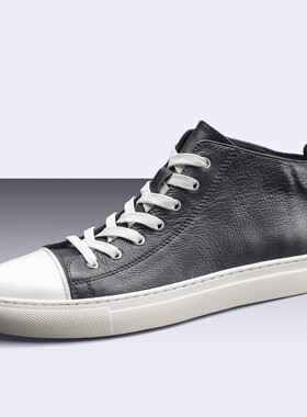 帕达索高帮鞋韩版真皮板鞋男透气鞋子男潮鞋新款运动休闲鞋251045