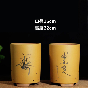 紫砂花盆大号兰花花盆陶瓷花盆君子兰盆简约绿萝绿植盆景盆