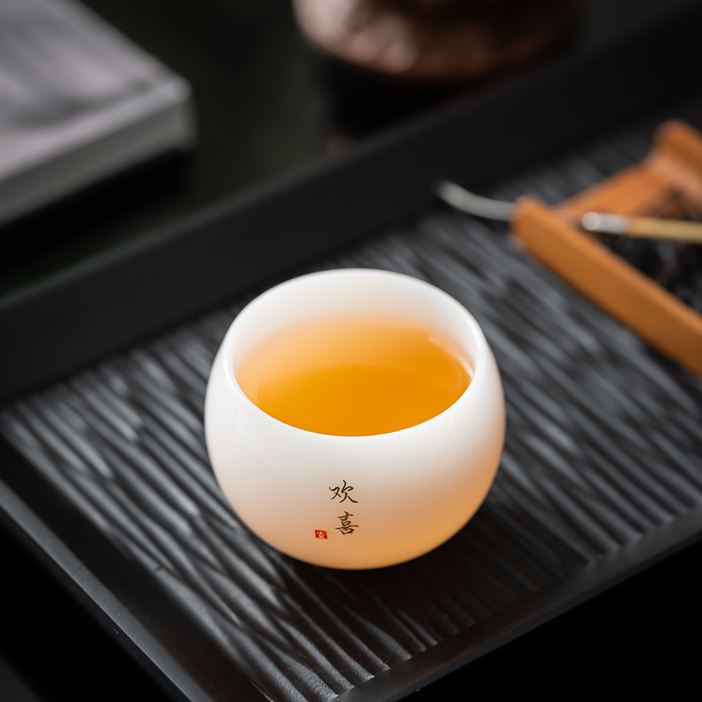 璞玉瓷冰种茶杯主人杯单杯个人专用喝茶陶瓷品茗杯子功夫茶具家用