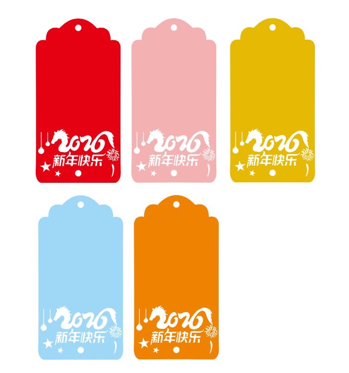 新年快乐许愿卡祝福卡片圣诞吊卡马年创意彩色随礼小贺卡装饰挂卡