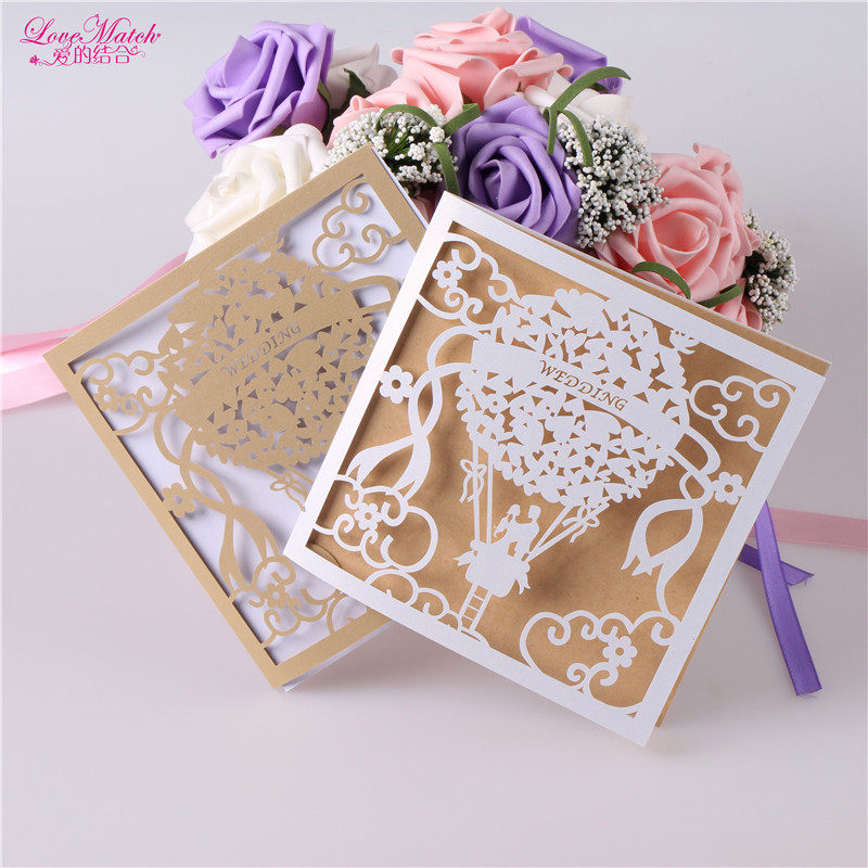 请帖婚礼喜帖创意情人节网红定制高档欧式结婚请柬告白气球邀请函