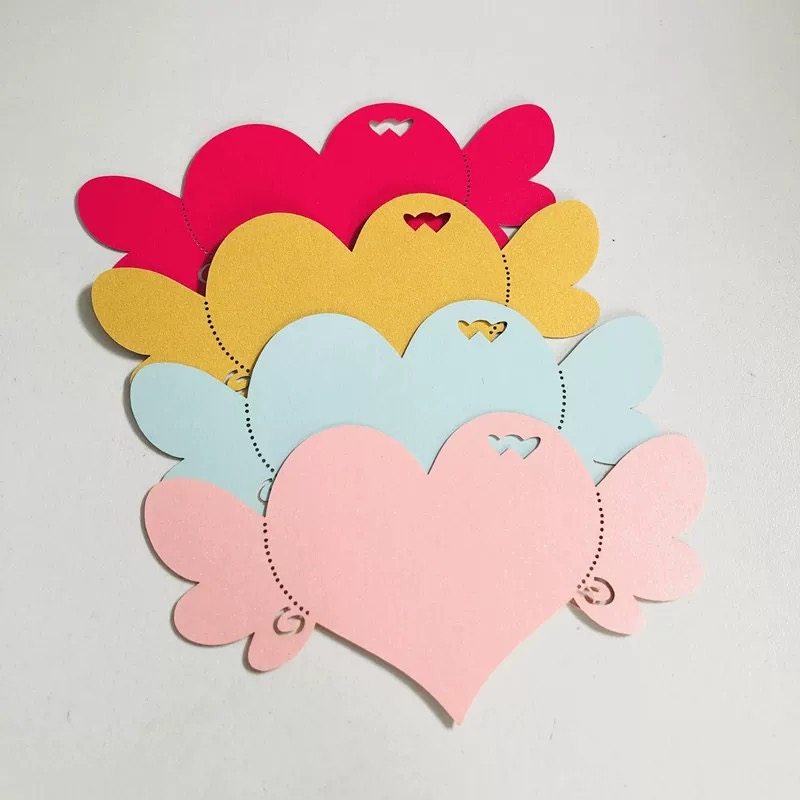 50张爱心翅膀心愿不干胶贴纸 留言卡片 标签学校许愿墙活动留言卡