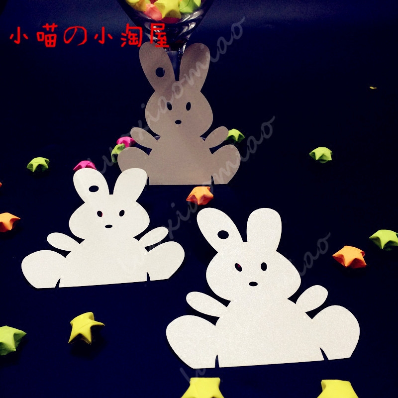 新款创意卡哇伊小兔子许愿卡祝福留言卡心意卡节日装饰卡生日吊卡