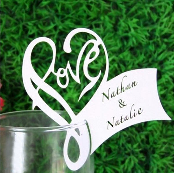 镂空爱心墙贴蛋糕装饰婚礼插卡