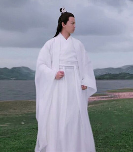汉唐古装汉服男女交领长袍白色中国风学生唐朝公子重回古代原创