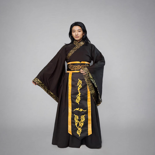 古装男汉服古代皇帝服装黑色龙袍cos帝王角色扮演秦始皇话剧服饰