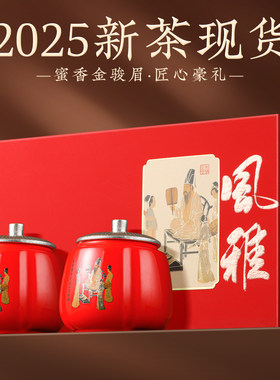 陈一凡 金骏眉2025新茶红茶250g 古典陶瓷罐风雅礼盒装 送礼好品