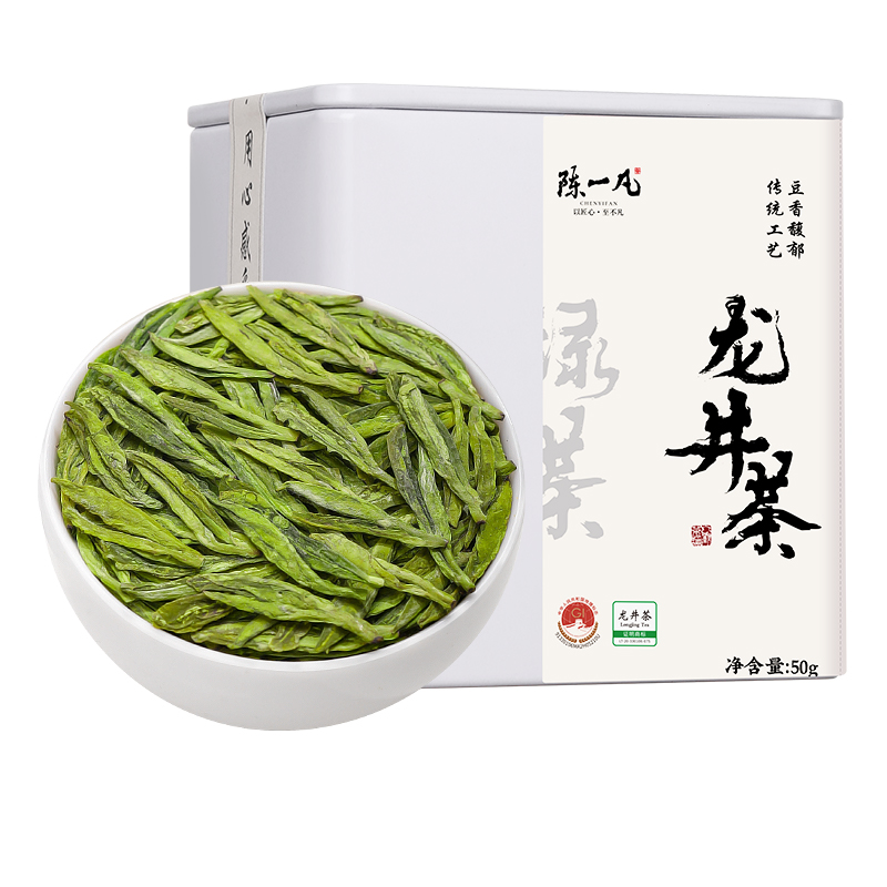 陈一凡龙井绿茶茶叶新茶豆香型