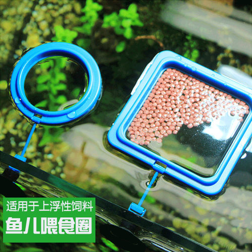 水族箱鱼食投食器喂食圈喂食器