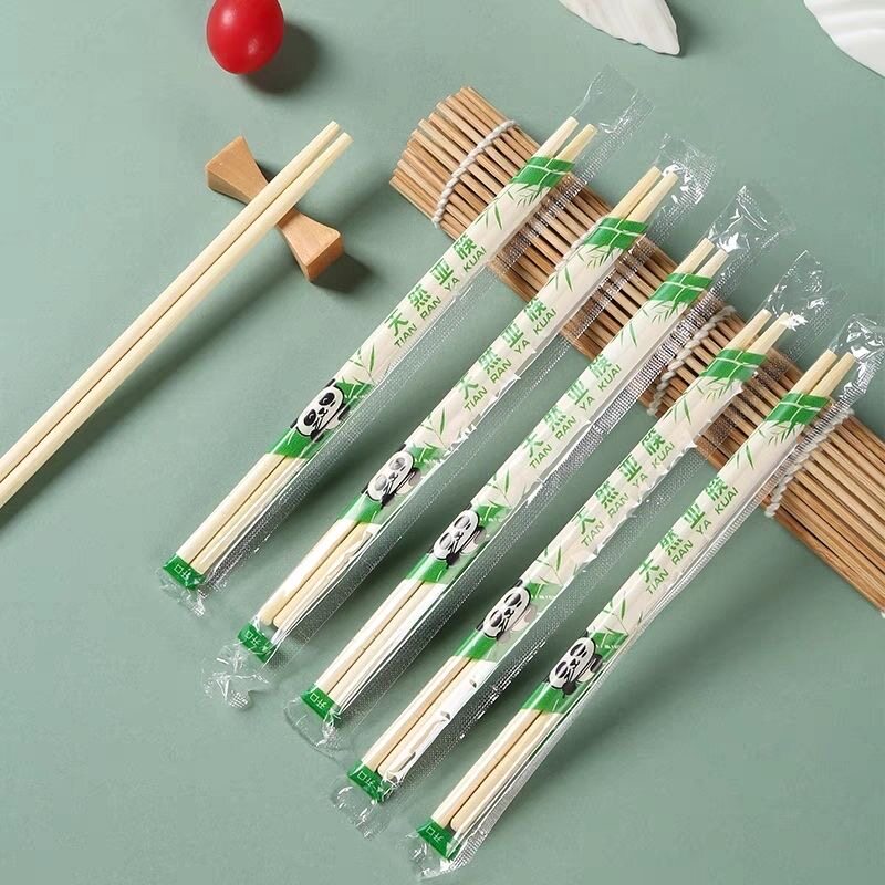 拍1发500双一次性筷子质量好竹筷子整袋独立包装塑料膜加长加粗