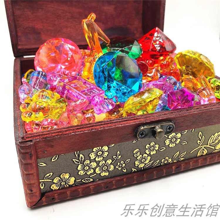 儿童水晶海盗游戏钻石百宝箱