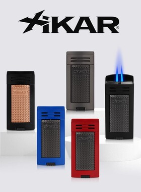 美国Xikar西卡雪茄打火机607系列金属防风直冲充气双火焰打火机
