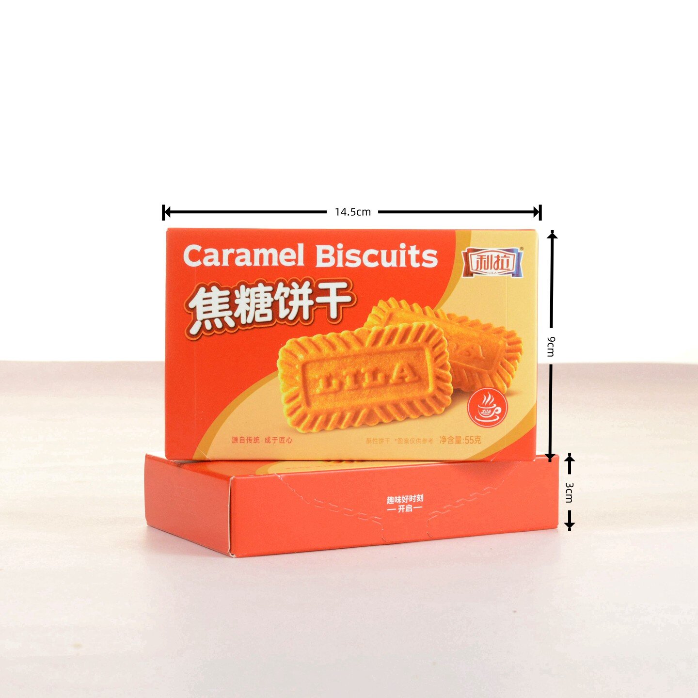 利拉焦糖饼干结婚生日过寿伴手礼喜庆回礼搭配解馋零食55g/4袋装