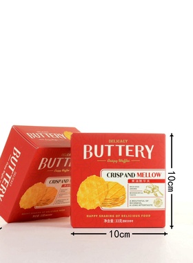 唯口爱黄油脆华夫结婚乔迁满月过寿婚庆回礼零食喜饼红色33g/6袋