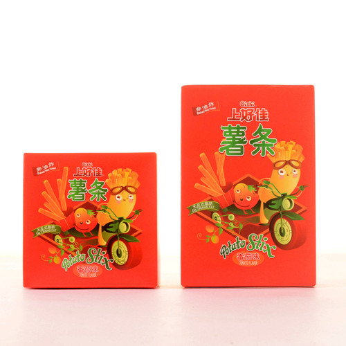 上好佳薯条番茄味结婚满月周岁伴手礼喜庆搭配学生奖励零食盒装8g
