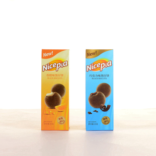印尼进口Nicepia黑仔饼香橙味 巧克力味黄色蓝色零食伴手礼35g