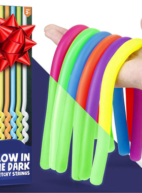 10pc Stretchy Sensory Strings Toys for Kids Glow in The Dark