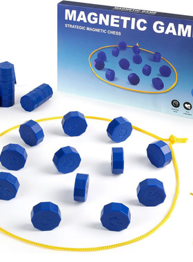 Magnetic Chess Game with Stones toy, Magnet Game with String