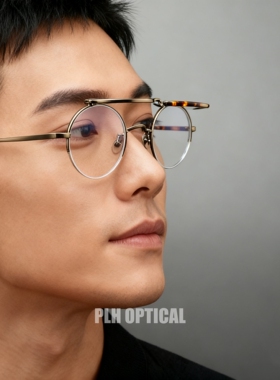 可翻盖近视眼镜万年同款防晒遮阳时尚个性纯钛太阳眼镜复古镜框