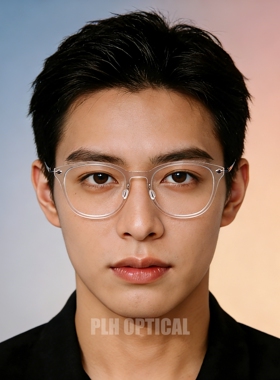 超轻5克眼镜渐变色复古简约椭圆框小脸大脸钛架眼镜框林伯同款