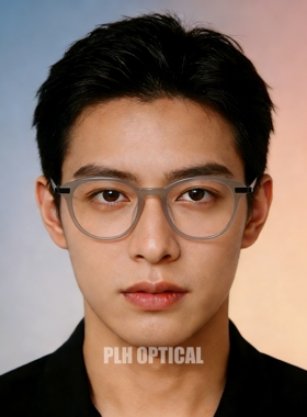 时尚全框眼镜架可配近视防蓝光椭圆框纯钛板材黑框眼镜框高度数