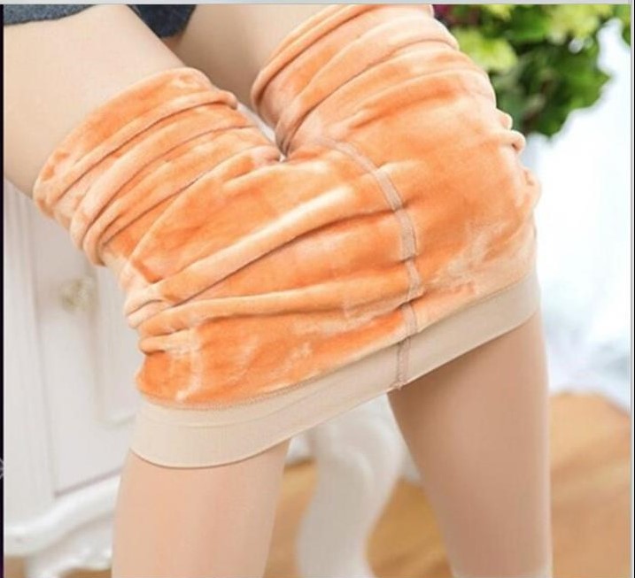 秋冬季微压瘦腿加绒加厚打底裤