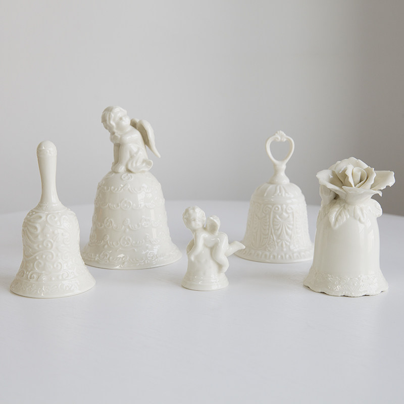 欧单重工陶瓷铃铛纯手工立体花