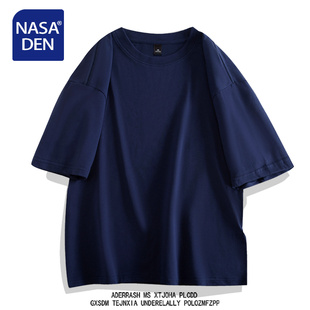 简约纯色重磅纯棉短袖 t恤衫 T恤男女款 休闲宽松内搭五分袖 夏季 美式