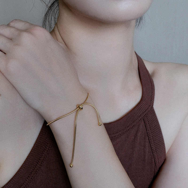 素链伸缩可调节蛇骨粗手链