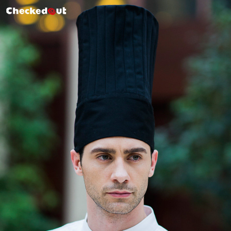 厨师帽厨房饭店工作帽西餐厅酒店厨师高帽蛋糕店男女厨师工作帽子