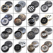 扣西装 高档树脂四眼圆形钮扣 男大衣扣袖 扣女风衣纽扣小西服扣子