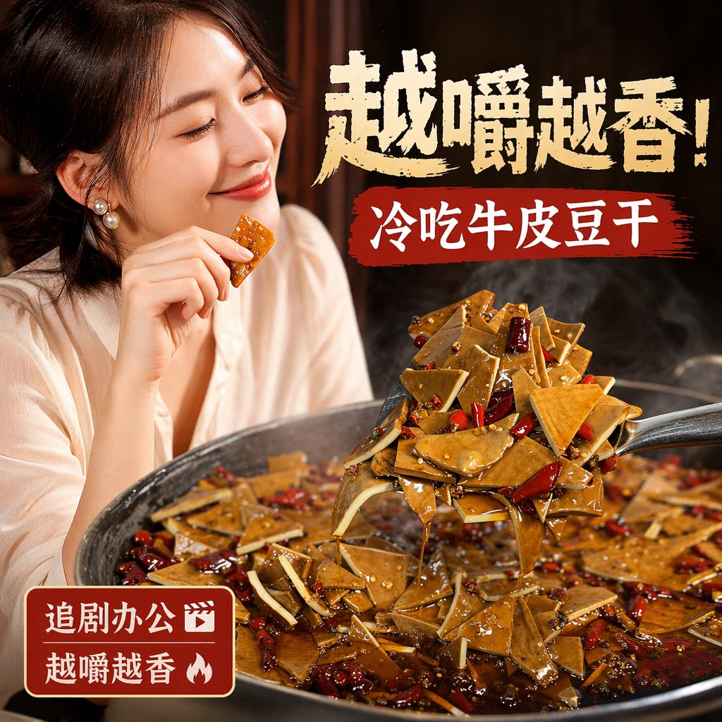 四川冷水麻辣干三角干新化麻辣豆干休闲办公零食特产冷吃麻辣辣条