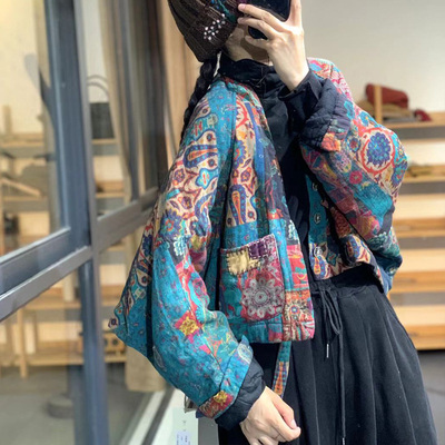 印花短外套短外套原创文艺