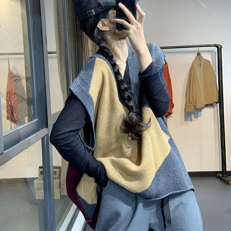 素凡卡秋冬休闲韩版前短后长减龄超宽松学院风针织毛衣马甲上衣女,女装/女士精品,毛衣,淘宝优惠券,粉丝福利购,淘宝优惠卷