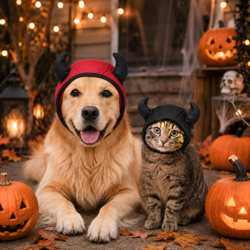 宠物恶魔帽狗猫万圣节可调节