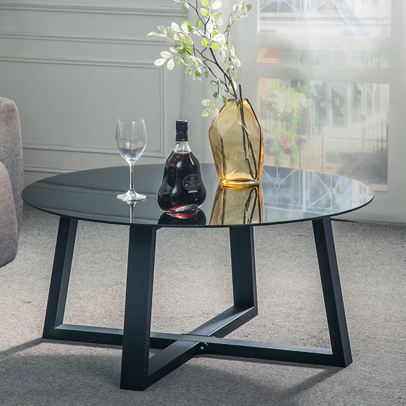 Northern Europe a living room Toughened glass circular tea table originality fashion Size Apartment Iron art Table Simplicity modernin the Residential furniture , Categories , Tea table  category - from Buy2taobao.com to provide professional Taobao agent buy service