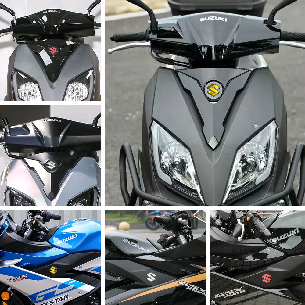 适用铃木UY125/GSX250立体车标贴纸装饰车头标志油箱贴花改装配件